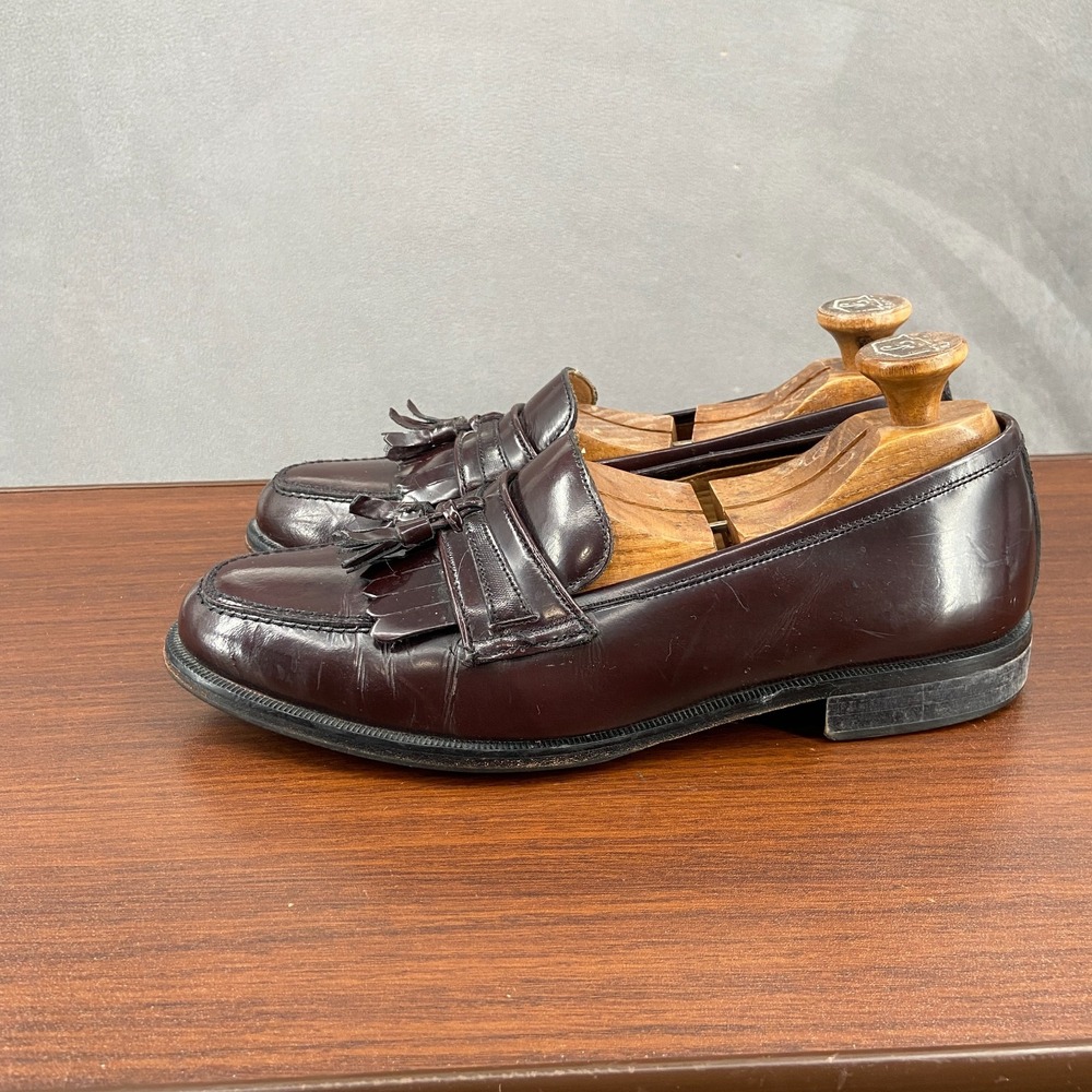 Bostonian Florentine 24478 Mens 9 M Casual Shoes Burgundy Leather Tassel Loafer